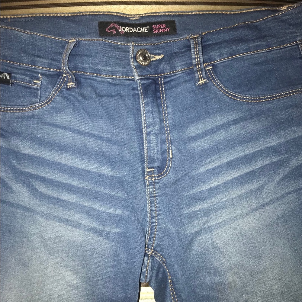 blue super skinny jeans